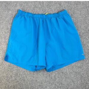 Saucony Mens Athletic Shorts Blue Built in Liner Elastic Waist Size XL